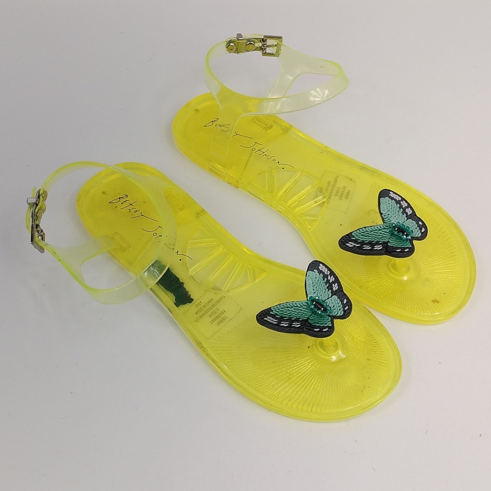 Betsey Johnson Tabby Butterfly Jelly Sandals